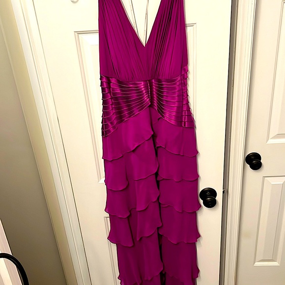 Tadashi Silk halter style long gown size 10 - Picture 3 of 6